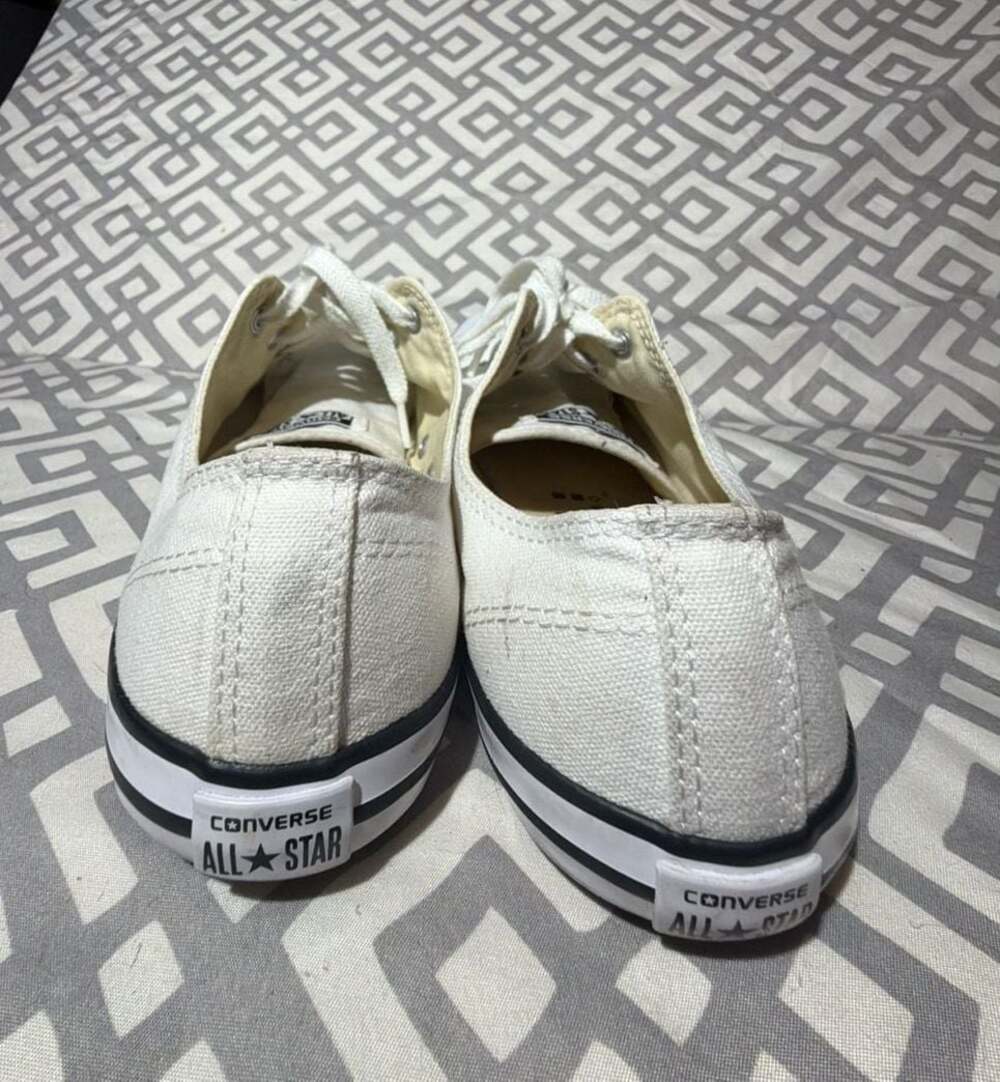 Converse All Star Dainty Low Top White Sneakers Women's Size 9.5 - Picture 2 of 5